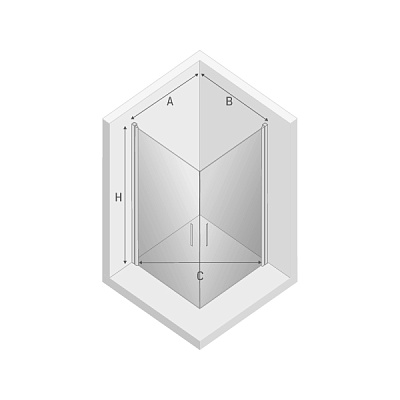 Душевая кабина New Trendy Negra Platinum 90х90 см