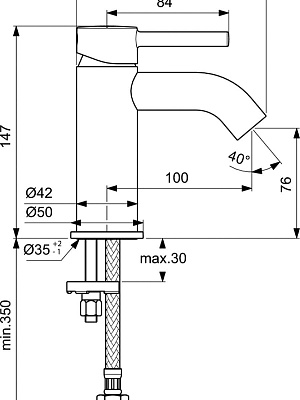 Смеситель для раковины Ideal Standard Ceraline BC268AA