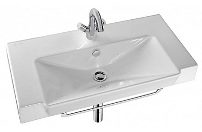 Тумба с раковиной Jacob Delafon Reve 80 белый бриллиант 2 ящика