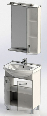 Тумба с раковиной Aquanet Глория 60 белая