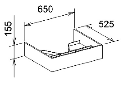 Тумба с раковиной Keuco Edition 300 олива 65 см