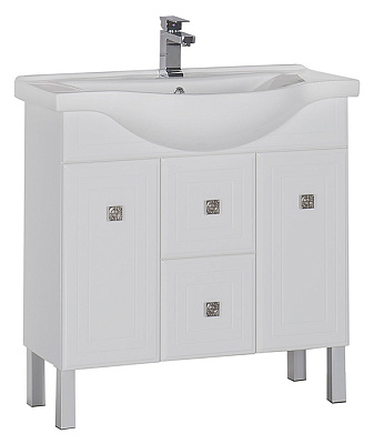 Тумба с раковиной Aquanet Стайл 85 с ящиками