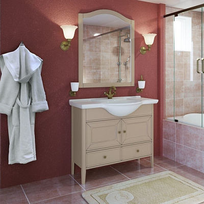 Тумба с раковиной Timo Aurora 105 M-VR cappuccino