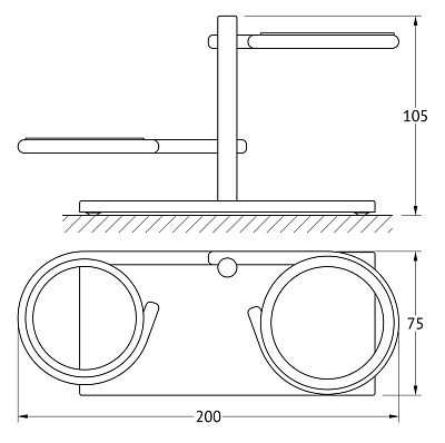 Держатель для стаканов Ellux Domino DOM 005