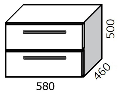 Тумба с раковиной Cezar Vita 60 цветная