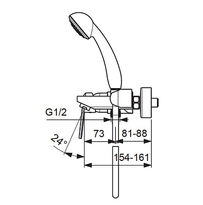 Смеситель Vidima Balance BA267AA для ванны с душем