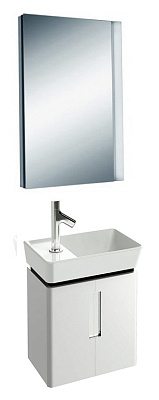 Тумба с раковиной Jacob Delafon Reve 45 белый бриллиант 2 двери