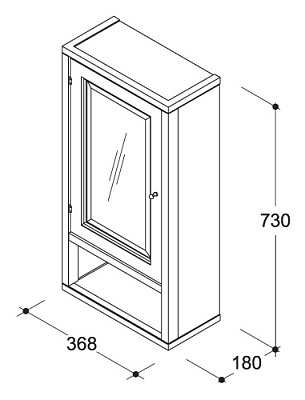 Шкаф Caprigo Джардин 360 BIANCO Light Vintage R