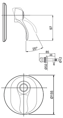 Смеситель Fima Carlo Frattini Lamp F3309X2CR для ванны с душем
