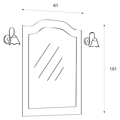 Зеркало Cezares Laura 70 noce