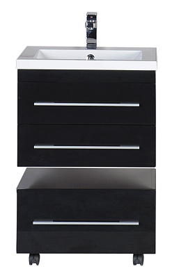 Тумба Aquanet Нота 58 подкатная черная