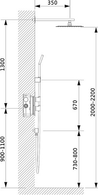 Душевая система встроенная с термостатом Timo Petruma SX-5059/00SM хром