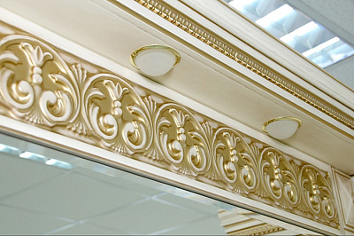 Зеркало Misty Беатрис 80 бежевое патина