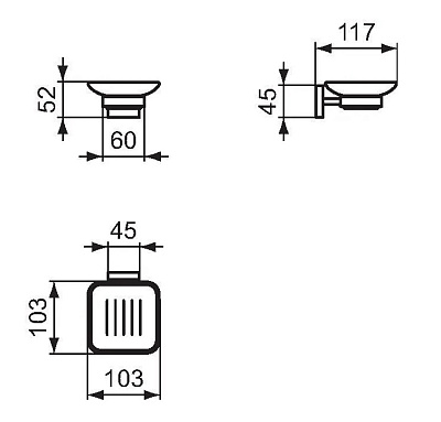 Мыльница Ideal Standard IOM SQUARE E2201AA