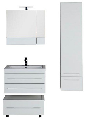 Тумба Aquanet Нота 75 подкатная белая