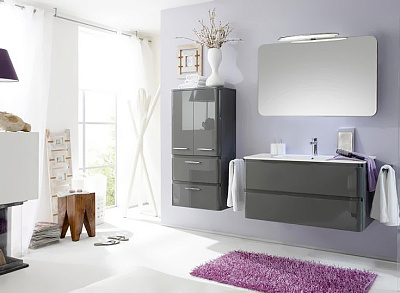 Тумба с раковиной Pelipal Solitaire 7010 121 серый камень