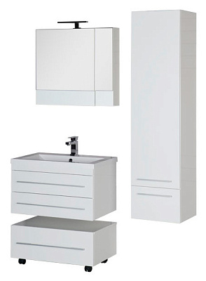 Тумба с раковиной Aquanet Нота 75 белая