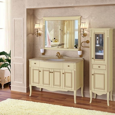 Тумба с раковиной Timo Aura 120 M-VR avorio/bronze