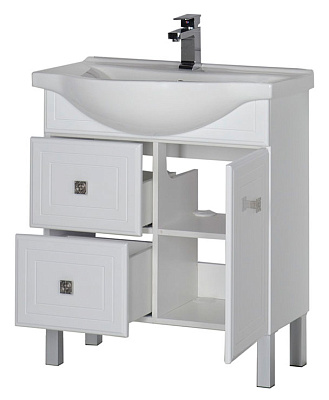 Тумба с раковиной Aquanet Стайл 75 с ящиками