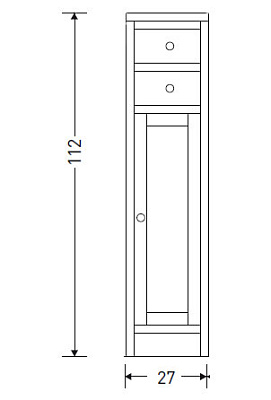 Тумба Eban Giada 27 орех R
