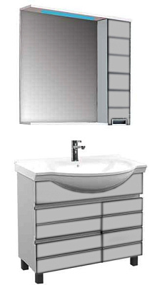 Тумба с раковиной Aquanet Доминика 90 белая