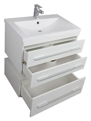 Тумба с раковиной Aquanet Нота 75 белая