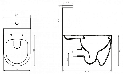 Унитаз-компакт BelBagno Marino BB105CPR