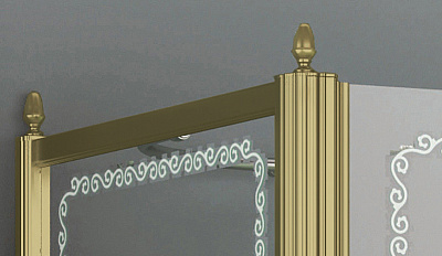 Душевая дверь в нишу Cezares Retro B1 90 CP Br R