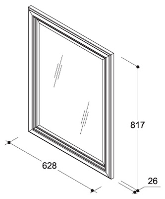 Зеркало Caprigo Порто 60/70 NOCE SCURO