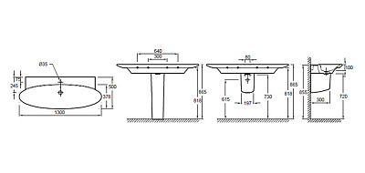 Тумба с раковиной Jacob Delafon Presquile 130 серый титан 2 ящика