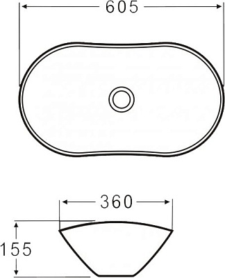 Раковина BelBagno BB1404-H301 накладная