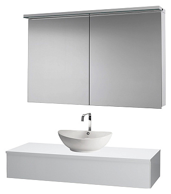 Тумба с раковиной Dreja Top S 120 белый глянец