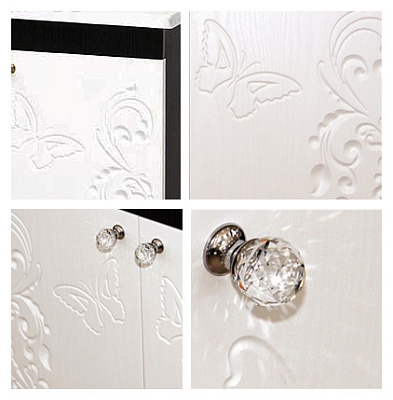 Мебель для ванной Misty Вирджиния Бабочка 60 венге белая