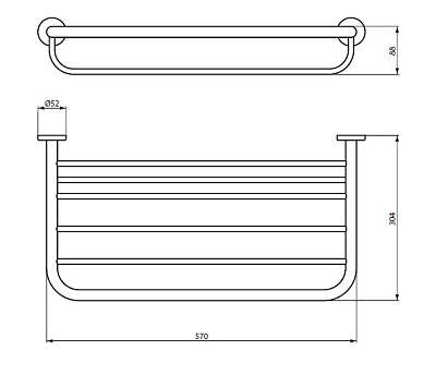 Полотенцедержатель с полкой Ideal Standard IOM A9106AA