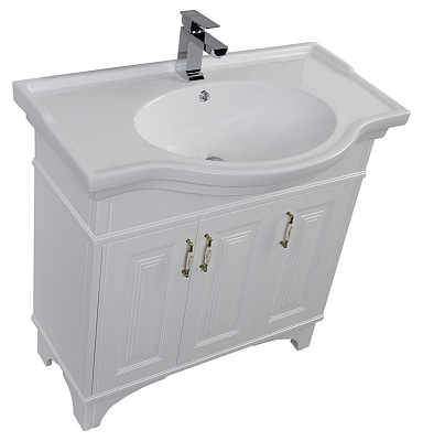 Тумба с раковиной Aquanet Валенса 90 белая