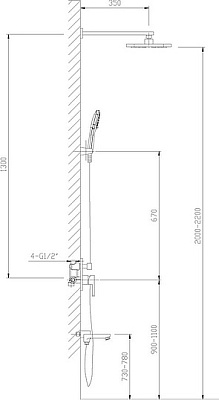 Душевая система встроенная Timo Selene SX-3069/00SM (1113) хром