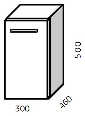 Тумба Cezar Clarus белая L