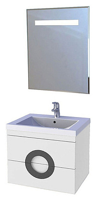 Тумба с раковиной De Aqua Форма 60 белая