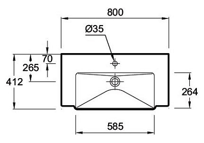Тумба с раковиной Jacob Delafon Reve 80 белый бриллиант 1 ящик