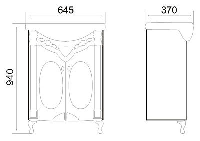 Тумба с раковиной Атолл Наполеон 265