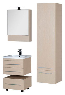 Тумба с раковиной Aquanet Нота 58 светлый дуб