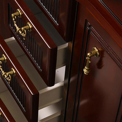 Тумба с раковиной Aquanet Луис 60 темный орех