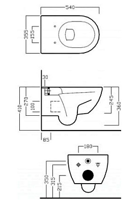 Унитаз подвесной Hatria Fusion
