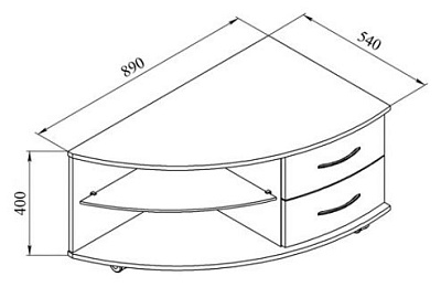 Мебель для ванной De Aqua Трио белый R фурнитура хром