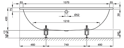 Стальная ванна Bette Duett 3020 PLUS AR