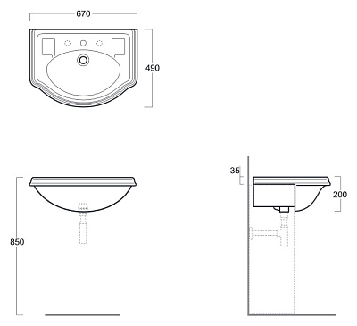 Раковина Simas Arcade AR835