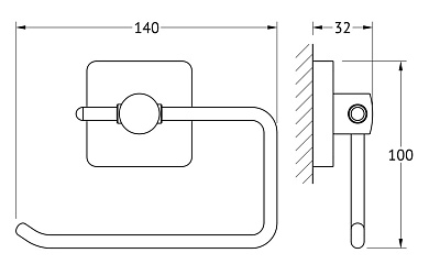 Держатель туалетной бумаги Ellux Avantgarde AVA 065