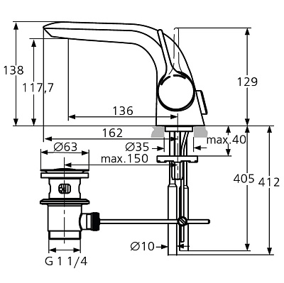 Смеситель Ideal Standard Melange A4260AA для раковины
