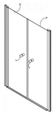 Душевая дверь в нишу Kolpa San Terra flat TVS 100