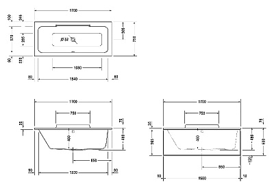 Акриловая ванна Duravit DuraStyle 700296
